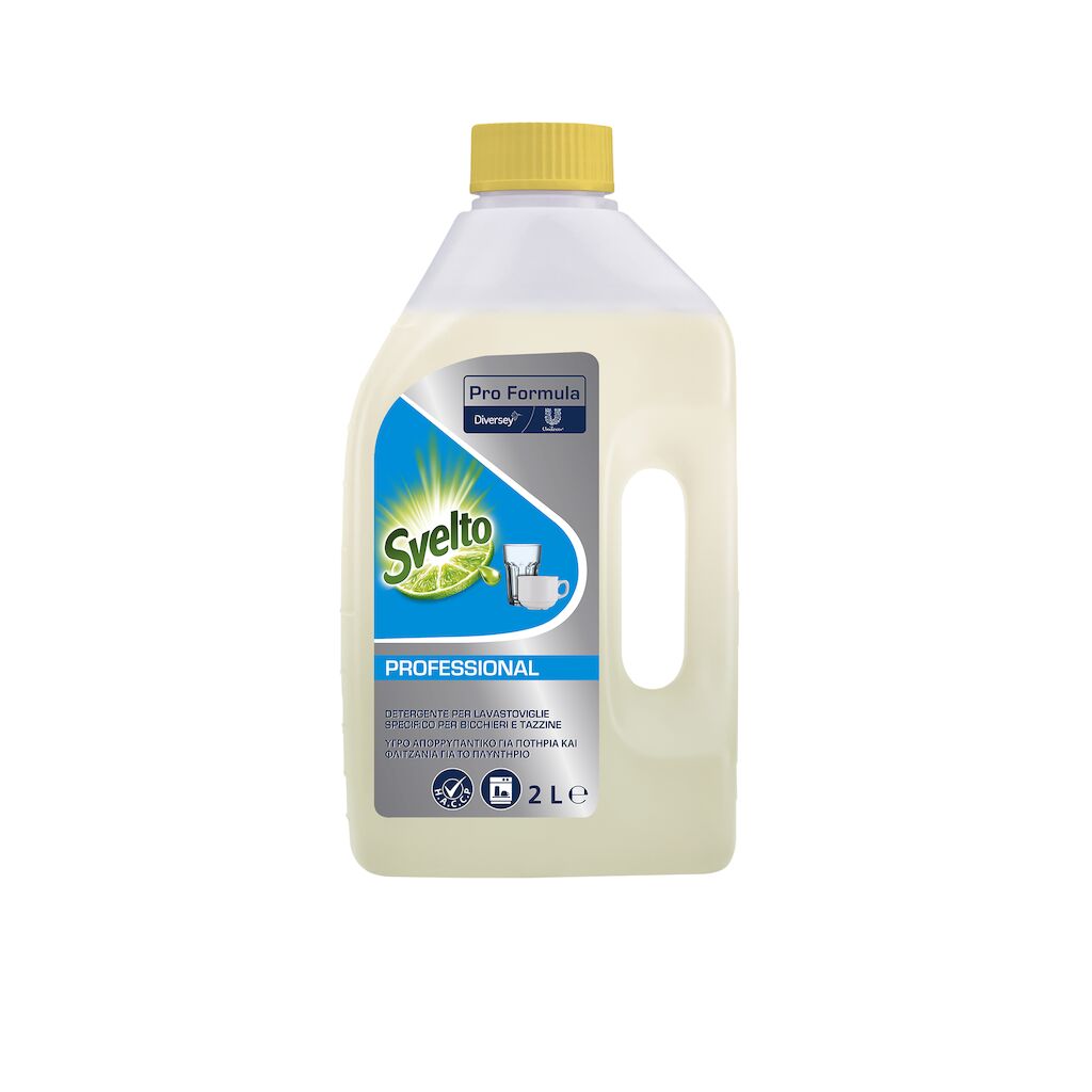 Svelto Bar 6x2L - Detergente liquido clorinato alcalino per piccole lavastoviglie e lavabar