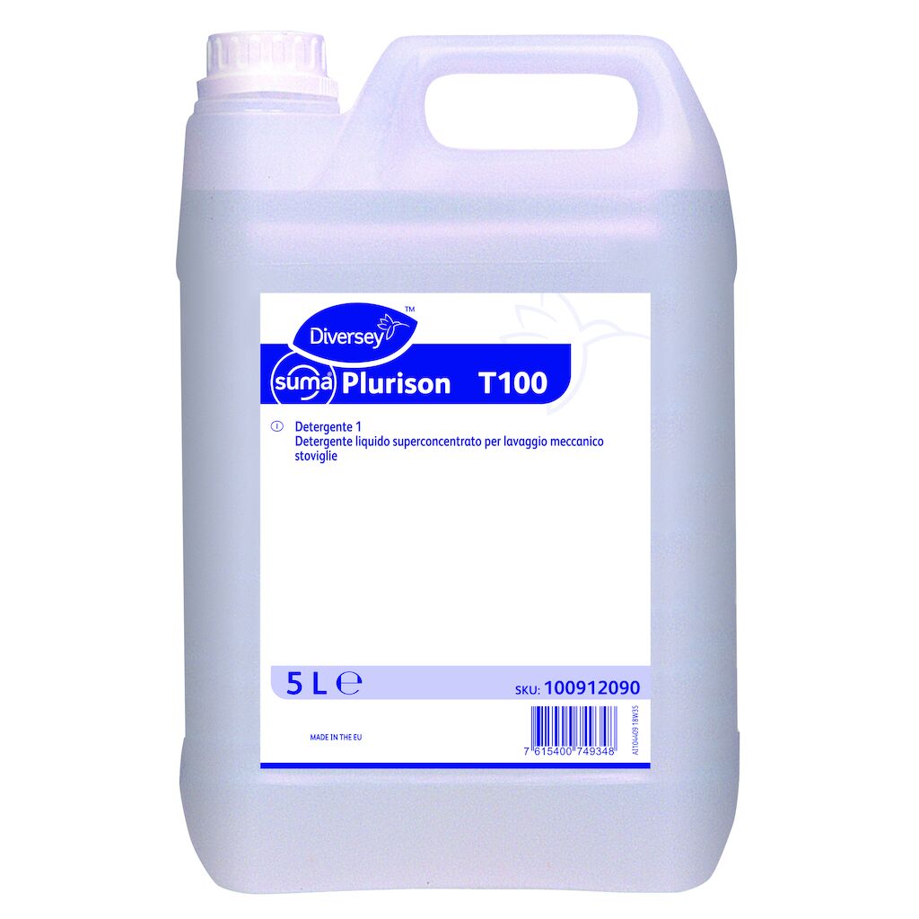 Suma Plurison T100 T100 2x5L - Detergente liquido superconcentrato per lavaggio meccanico stoviglie
