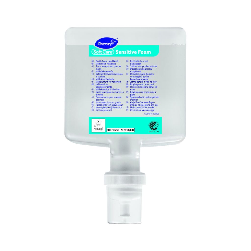 Soft Care Sensitive Foam 4x1.3L - Detergente lavamani delicato in schiuma.Conforme ai requisiti CAM 2021 in ambito civile e sanitario.