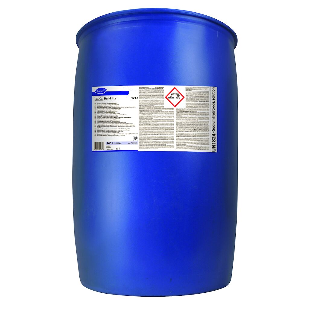Clax Build lite 12A1 200L - Additivo alcalino sequestrante per sporco di natura grassa e oleosa