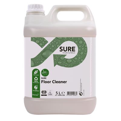 SURE Floor Cleaner 2x5L - Detergente neutro per pavimenti.Conforme ai requisiti CAM 2021 in ambito civile e sanitario.
