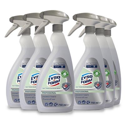 Lysoform Pro Formula Sure Cleaner Disinfectant 6x0.75L