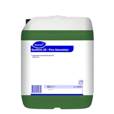 Sanfarm 20 Pino Mentolato 10L - Igienizzante a base di sali quaternari di ammonio